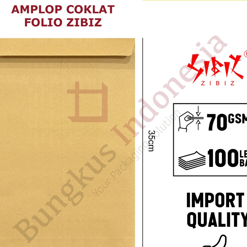

Terjangkau Amplop Coklat Folio 24x35cm