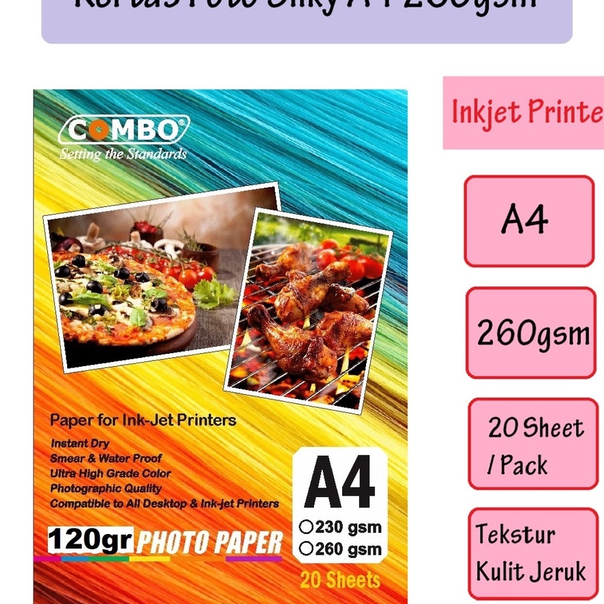 

KP8 Photo Paper Doff Silky A4 26gr Kes Foto Silky Matte A4 Combo