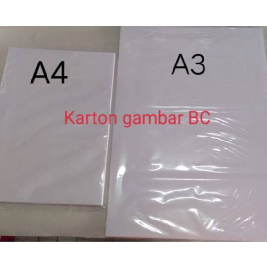 

KF7 Kes Gambar A4 A3 BC Brief Card Manila