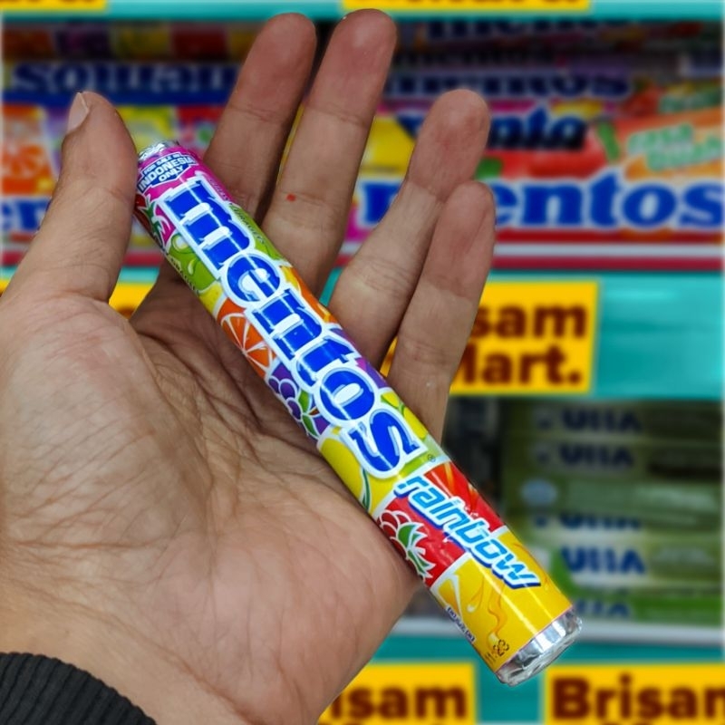 

Permen Mentos Rainbow Chewy Dragees Roll Pelangi 37g