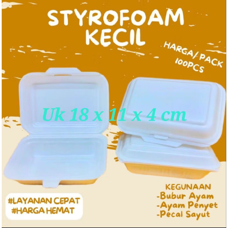 Styrofoam / Sterofoam / Lunch Box / Gabus Makan Kecil