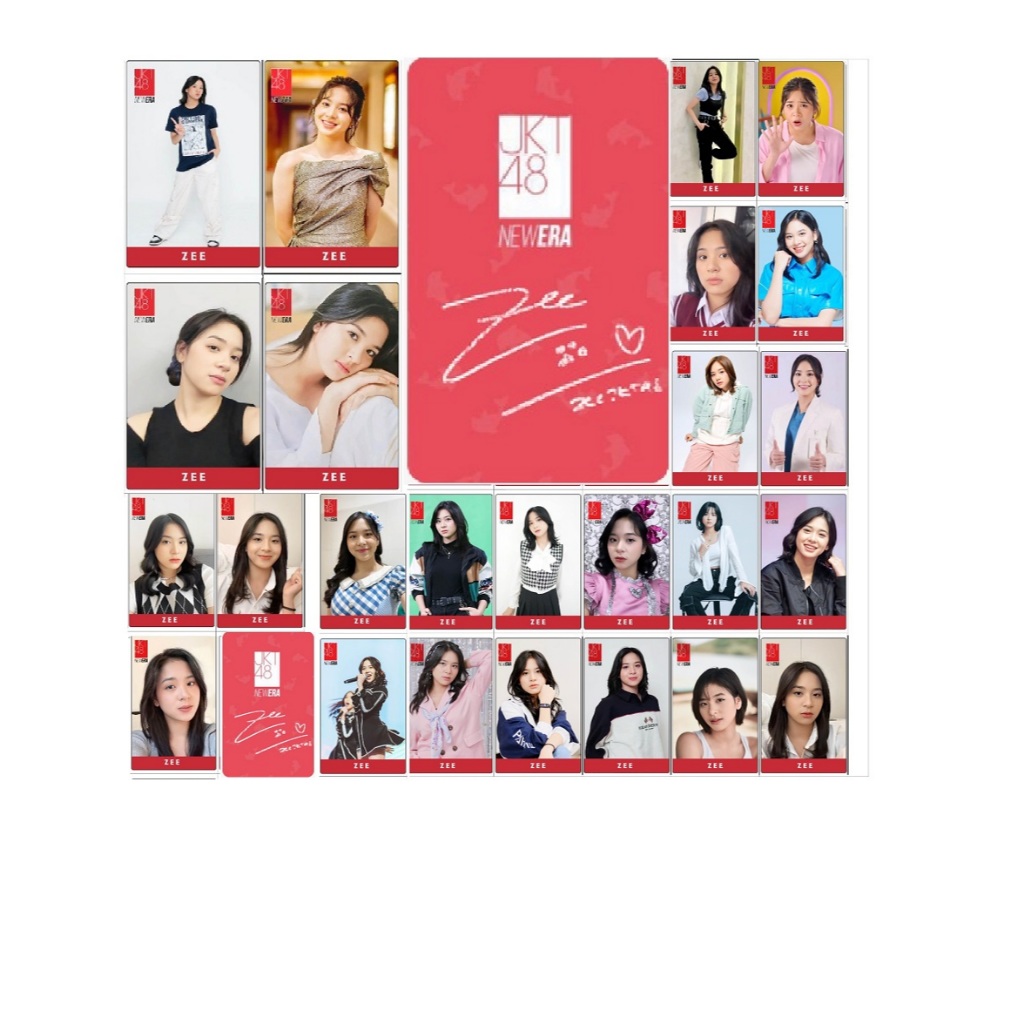 LOMO CARD ADA TTD ZEE JKT48 KARTU 100 % 2SISI LAMINASI TEBAL 310 GSM MEMBER PHOTOCARD JKT 48 IDOLA