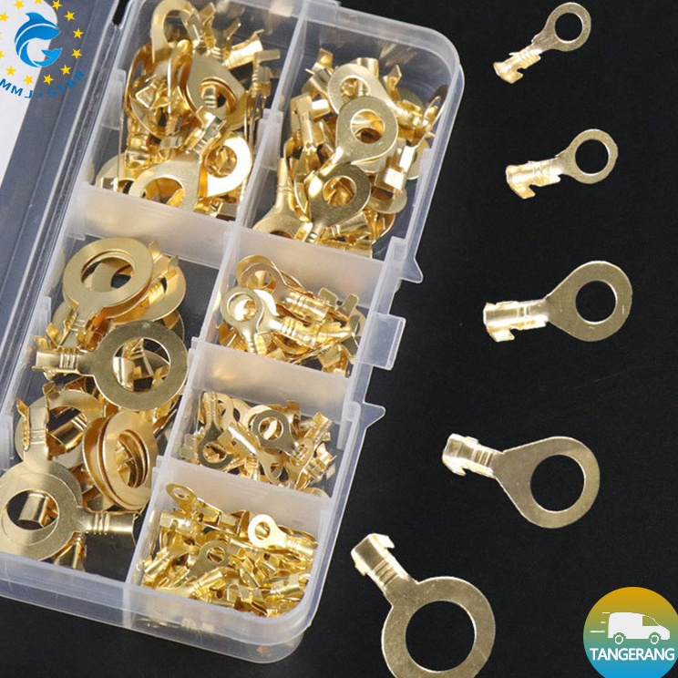 Grosir Puas  15 PCSTerminal Bulat KabelSkun Konektor GepengTerminal Skun BulatSkun Bulat Aki