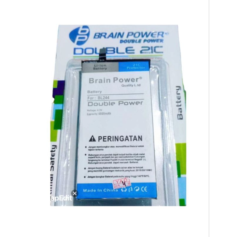 Baterai Batre Hp Lenovo P1 Turbo BL244 P1A42 Double Power