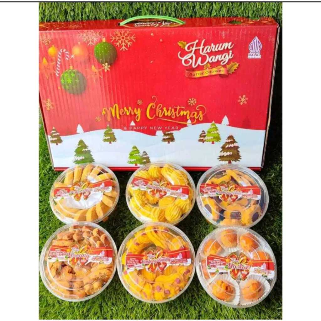 

PARCEL NATAL KADO NATAL KUE KERING ENAK / HAMPERS NATAL KUE KERING 1 BOX ISI 6 MACAM