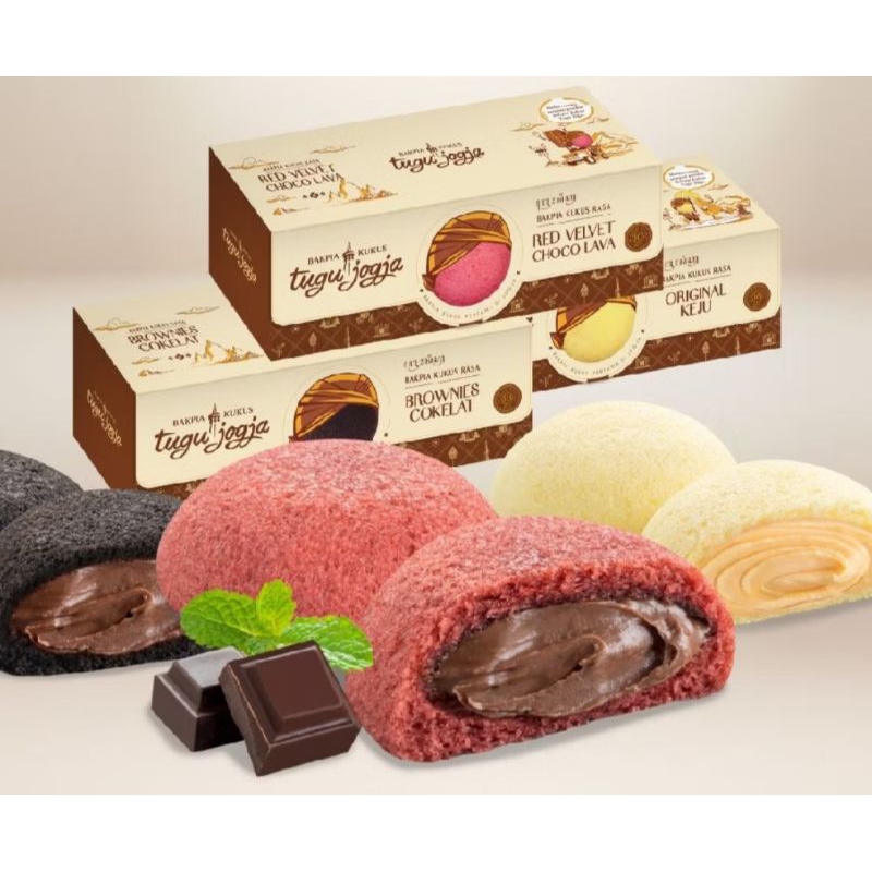 

Bakpia Kukus Bundling Triple Pack (Original Keju-Brownies Coklat-Redvelvet Chocolava)-Travel Pack