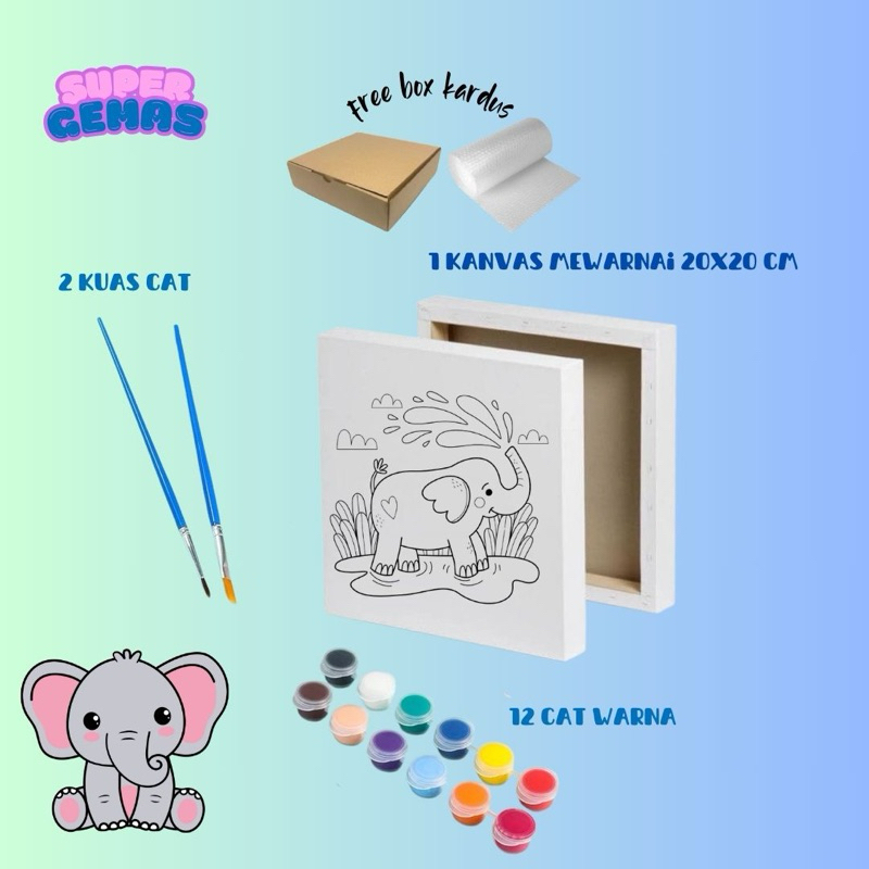 

Canvas Sketsa Painting Ruby (Gajah)