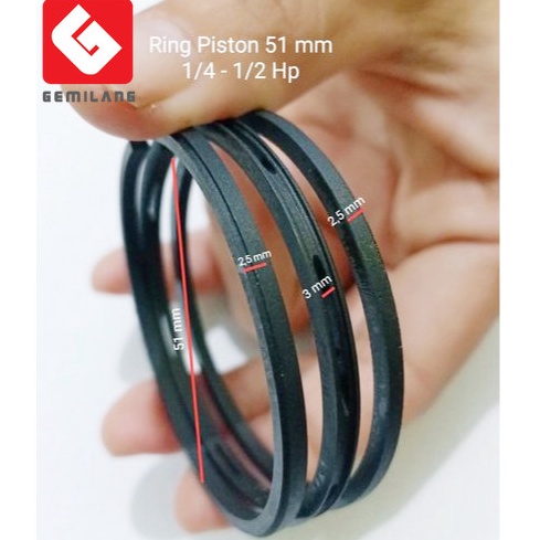 Bagus Dipakai Ring Piston Kompresor 14 Hp 51 mm