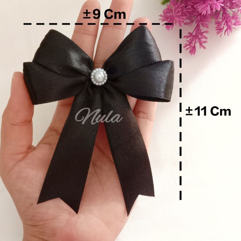 

Pita Hias Satin Siap Pakai 9x11 Cm / Pita Hiasan Souvenir Hampers / Pita Kado