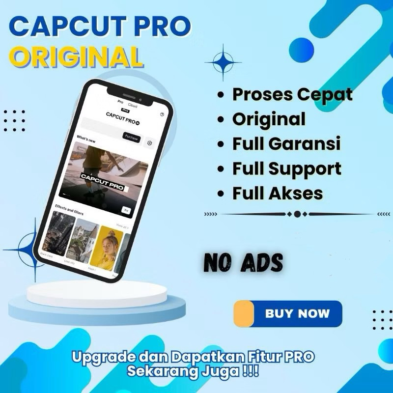 CAPCUT PRO 1 TAHUN GARANSI ORI