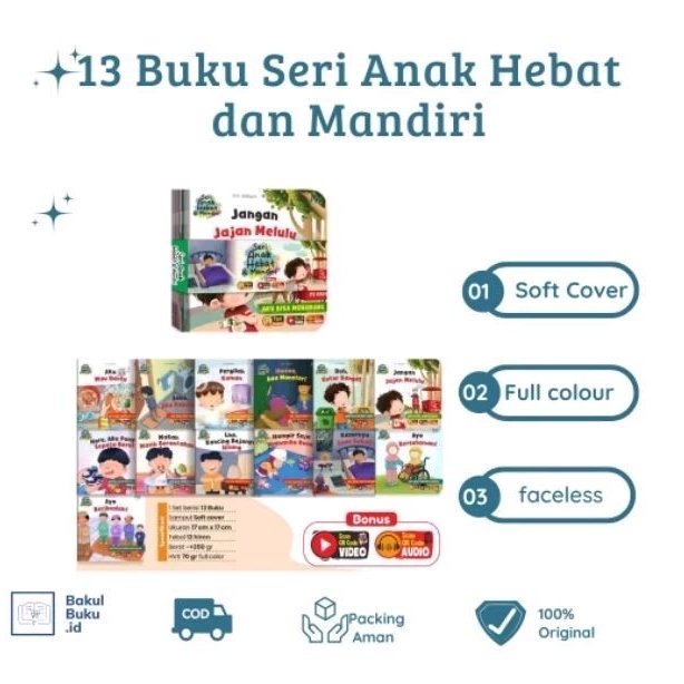 Pustaka Qur'an Sunnah - ( Isi 13 ) Buku Seri Anak Hebat Mandiri Buku Cerita Anak Muslim