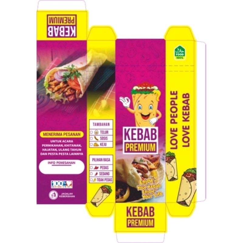 

custom kemasan kebab premium khusus