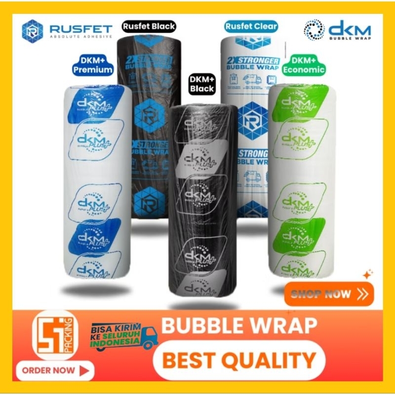 

Bubble Wrap Bening Transparan Plastik Bubble Wrap Hitam Tebal DKM+ 20cm x 50m / 30cm x 50m / 40cm x 50m - Kemasan Kecil Bubble Wrap Murah Bubble Packing Pengiriman Reguler
