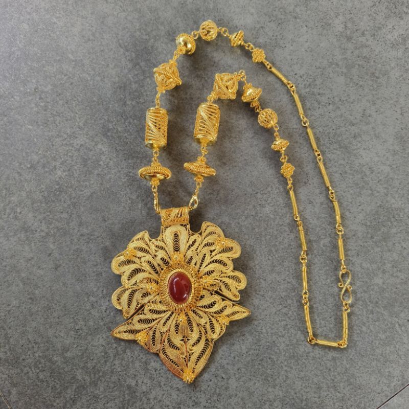 kalung sultan / kalung pesta / kalung lapis emas 24k / kalung jumbo / kalung kebaya / bros kebaya / 