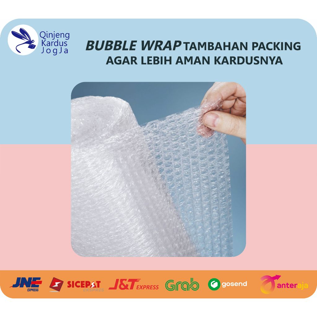 

BUBBLE WRAP TAMBAHAN PACKING AGAR LEBIH AMAN KARDUSNYA