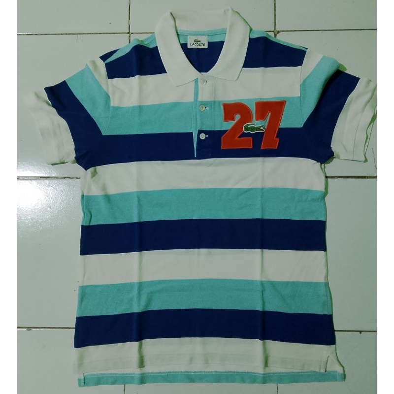 Kaos Kerah / Polo Shirt LACOSTE Salur Original Second