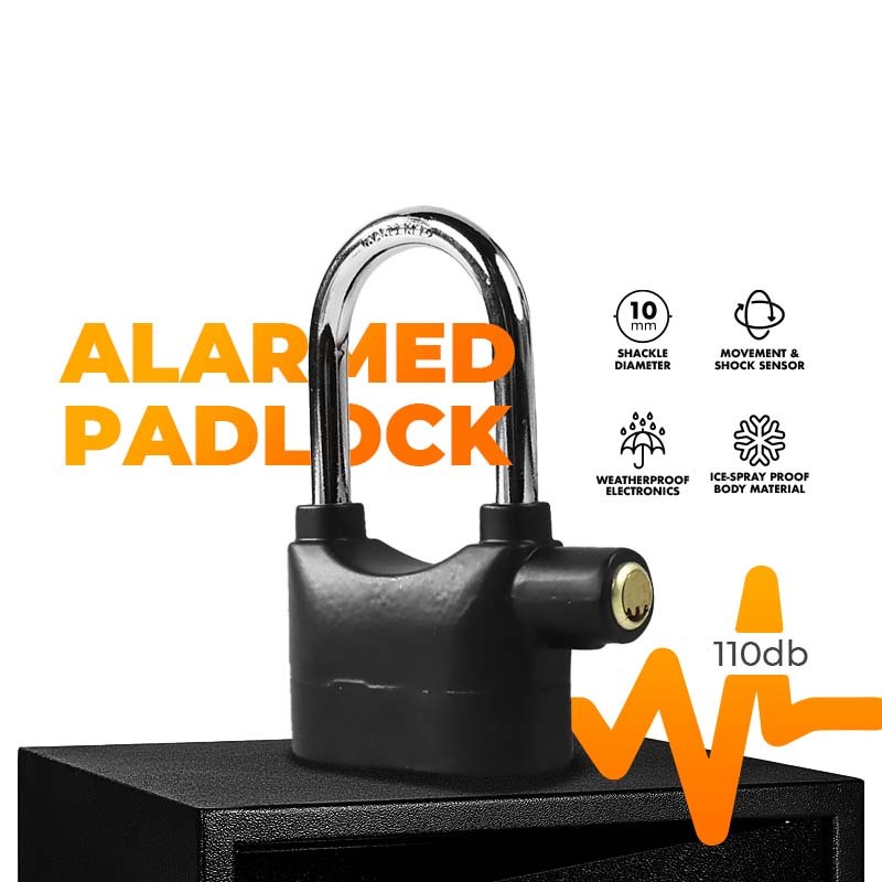 HOKO Gembok Alarm/ Gembok Anti Maling/ Gembok Anti Pencuri untuk Mobil Motor