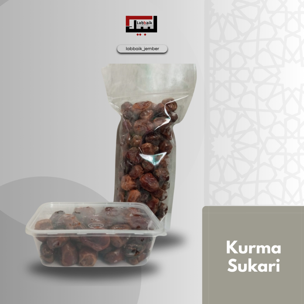 

Kurma Sukari Premium Basah Kemasan 500gr dan 1 kg Kurma Sukkari Alqoosim untuk Oleh Oleh Haji dan Umroh