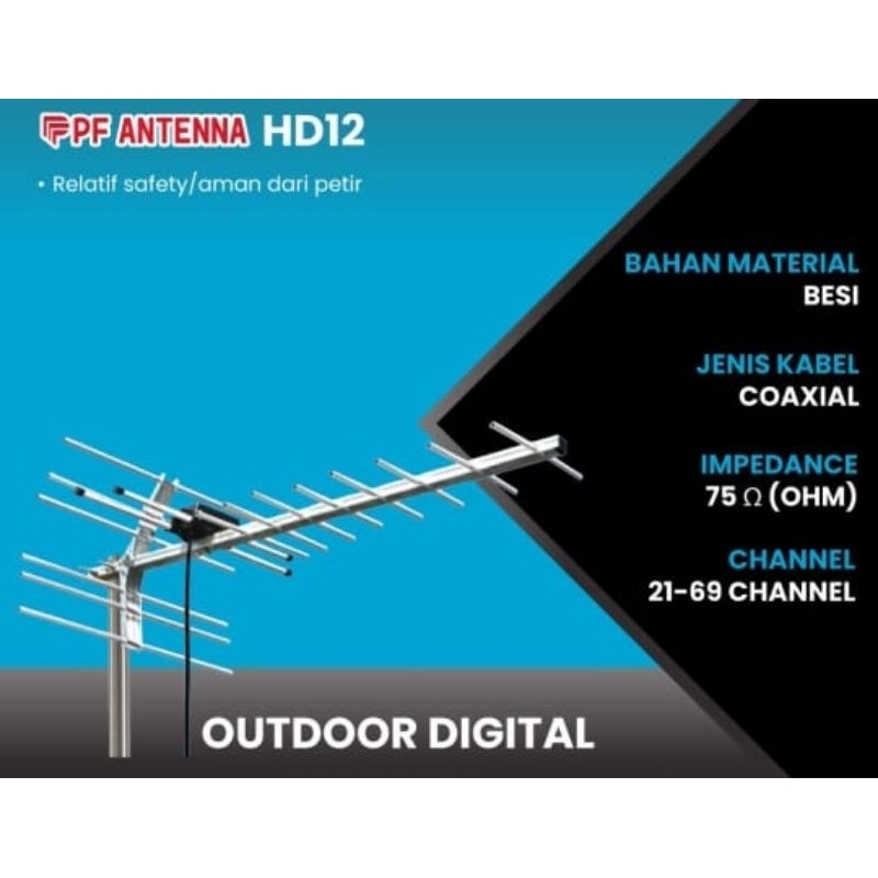 Antena Tv Digital Pf HD12 / HD18 Antena Digital