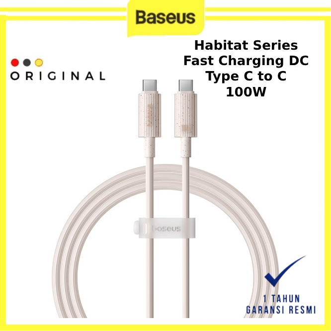 Baseus Habitat Series Fast Charging Cable Type C to Type C 100W - BASEUS ORIGINAL ( CODE 10107 ) / K