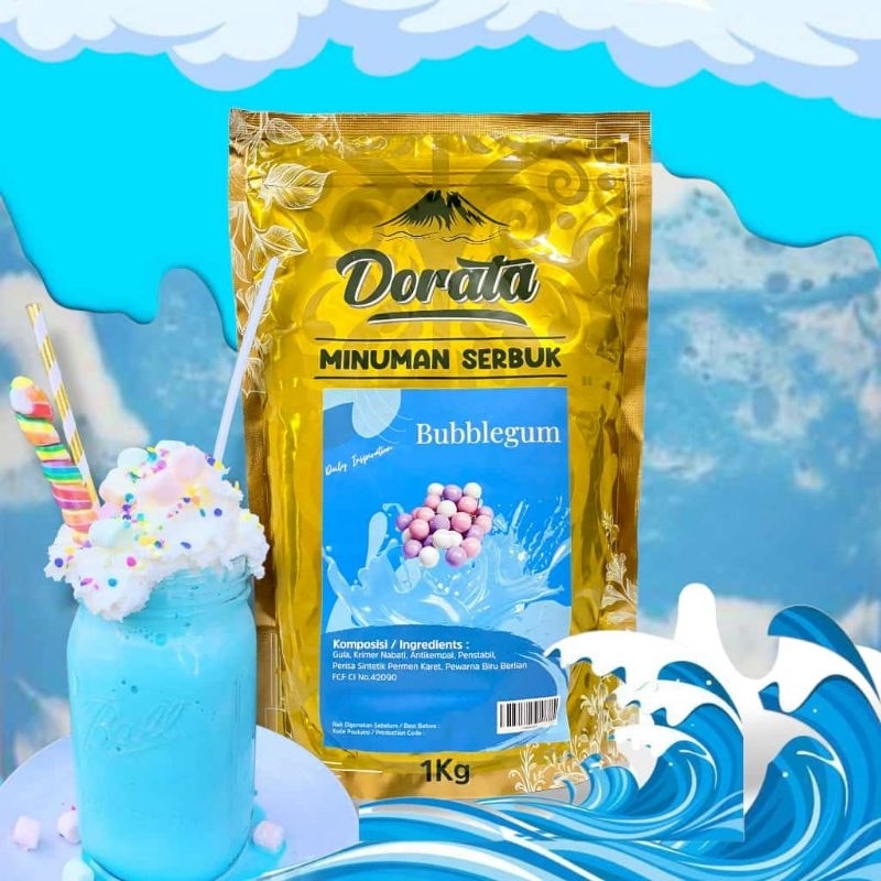 

Dorata Bubblegum Powder 1 kg - Bubuk Minuman Dorata Rasa Permen Karet/Bubblegum Premium