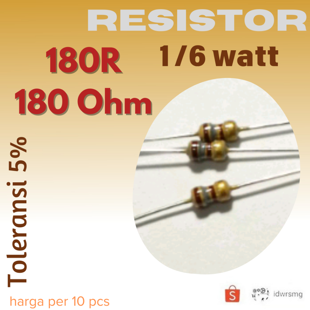 R Resistor 180R R180Ohm 1/6w 180 ohm 180ohm 1/6 watt 5%
