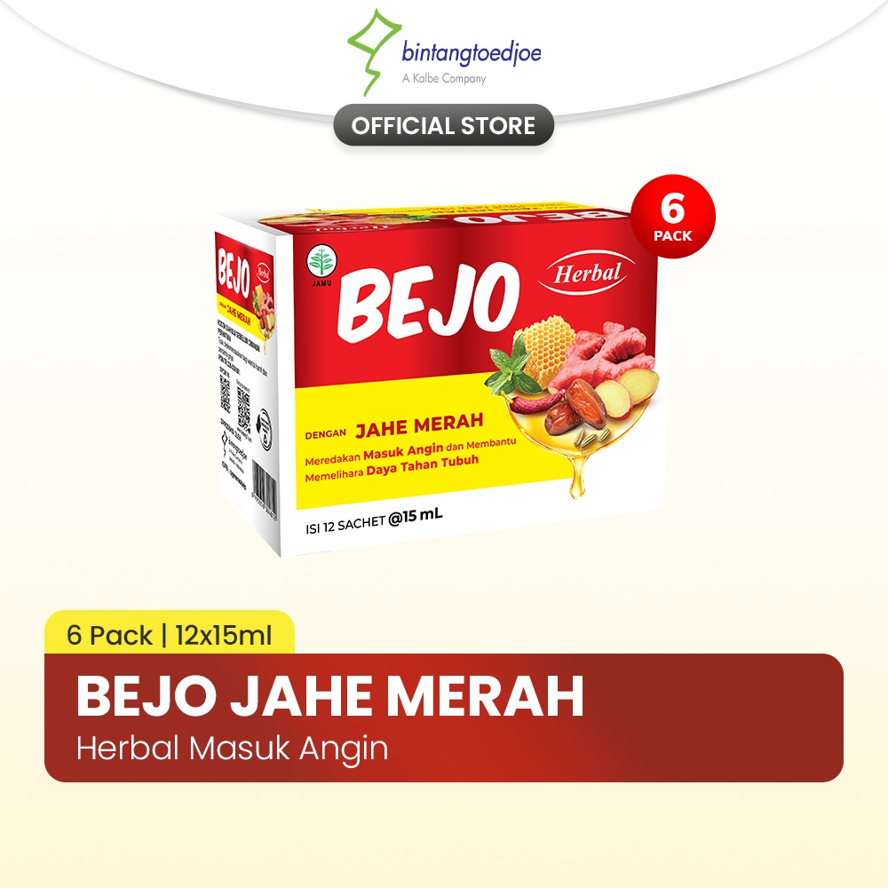 Bejo Jahe Merah 6 Pack (72 sachet)