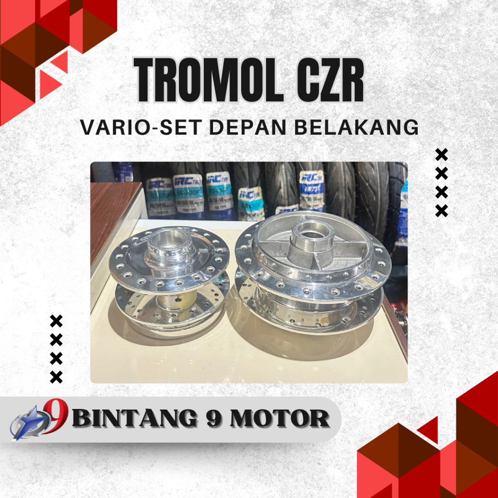 TROMOL CZR SET DEPAN BELAKANG VARIO-BINTANG SEMBILAN MOTOR
