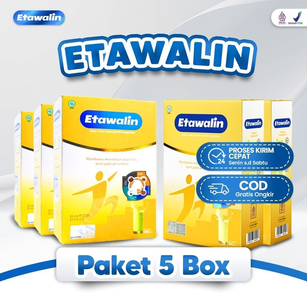 

Etawalin 5 Box Original - Susu Jahe Ampuh Atasi Asam Urat Pegal Linu Rematik Sakit Persendian