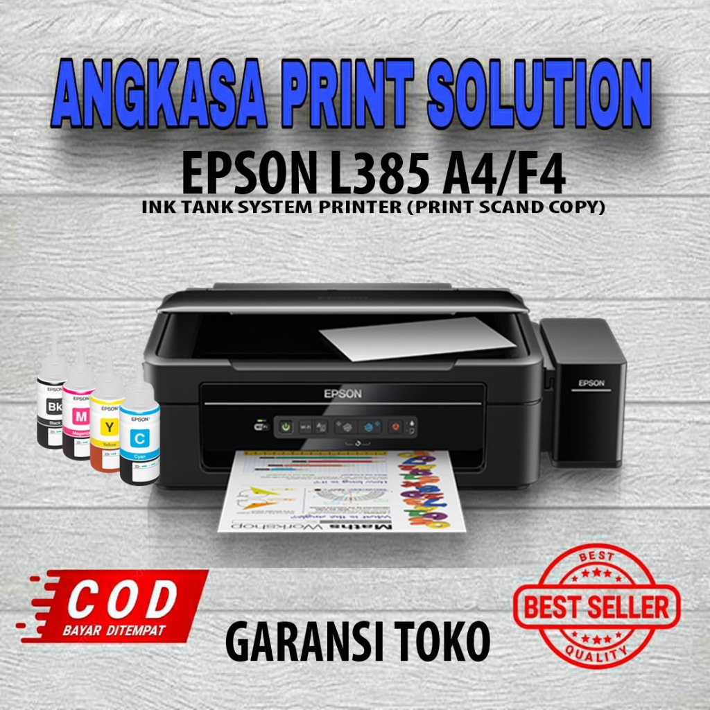 Printer Epson L385 wifi all in one Unit Printer Epson L385 siap pakai