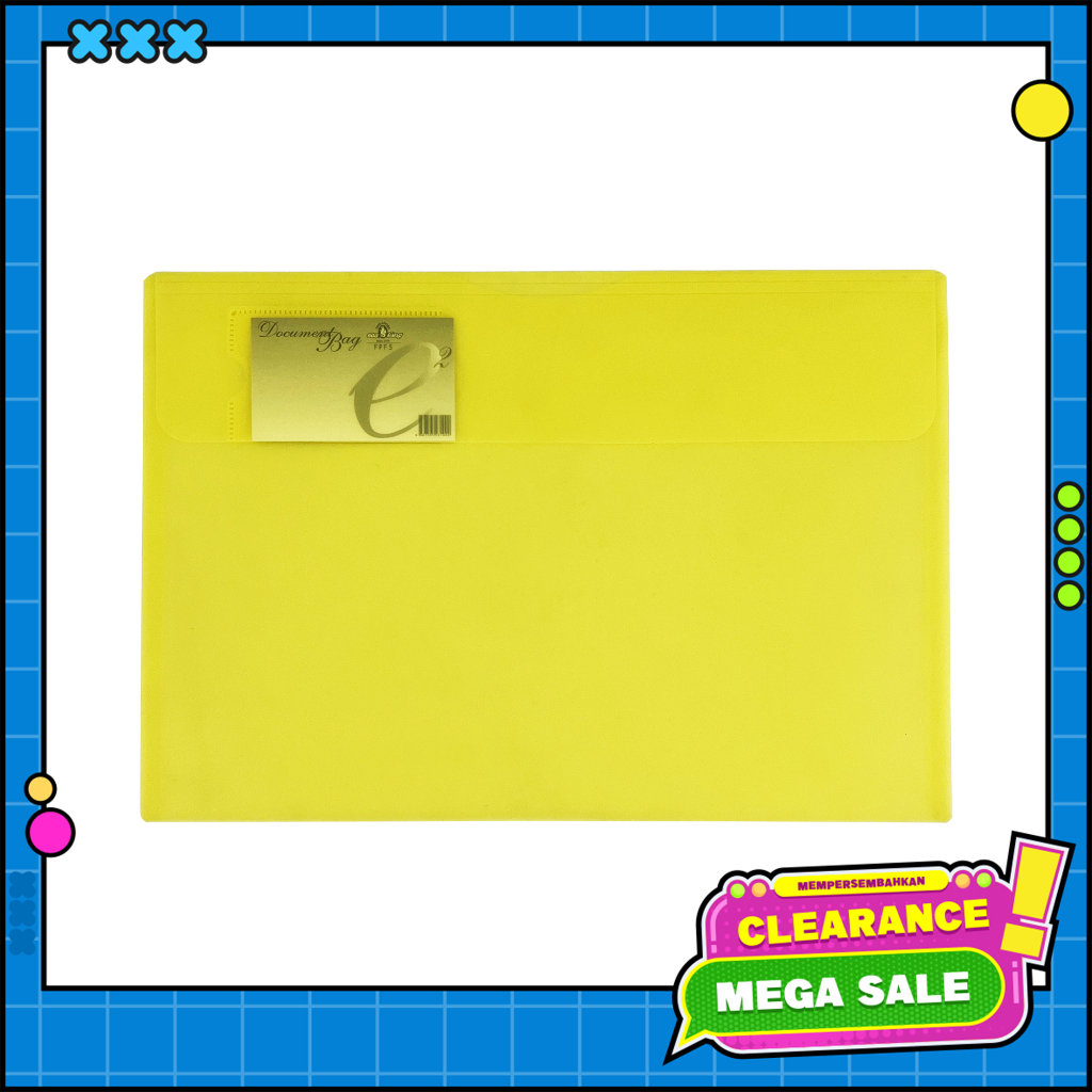 

Map amplop plastik PP / Document Bag PP/ Envelope Folder / Folio F4 Yellow - FPF5 06