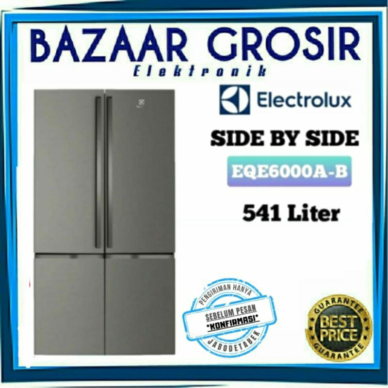ELECTROLUX KULKAS SIDE BY SIDE EQE6000AB / EQE-6000AB 541LT