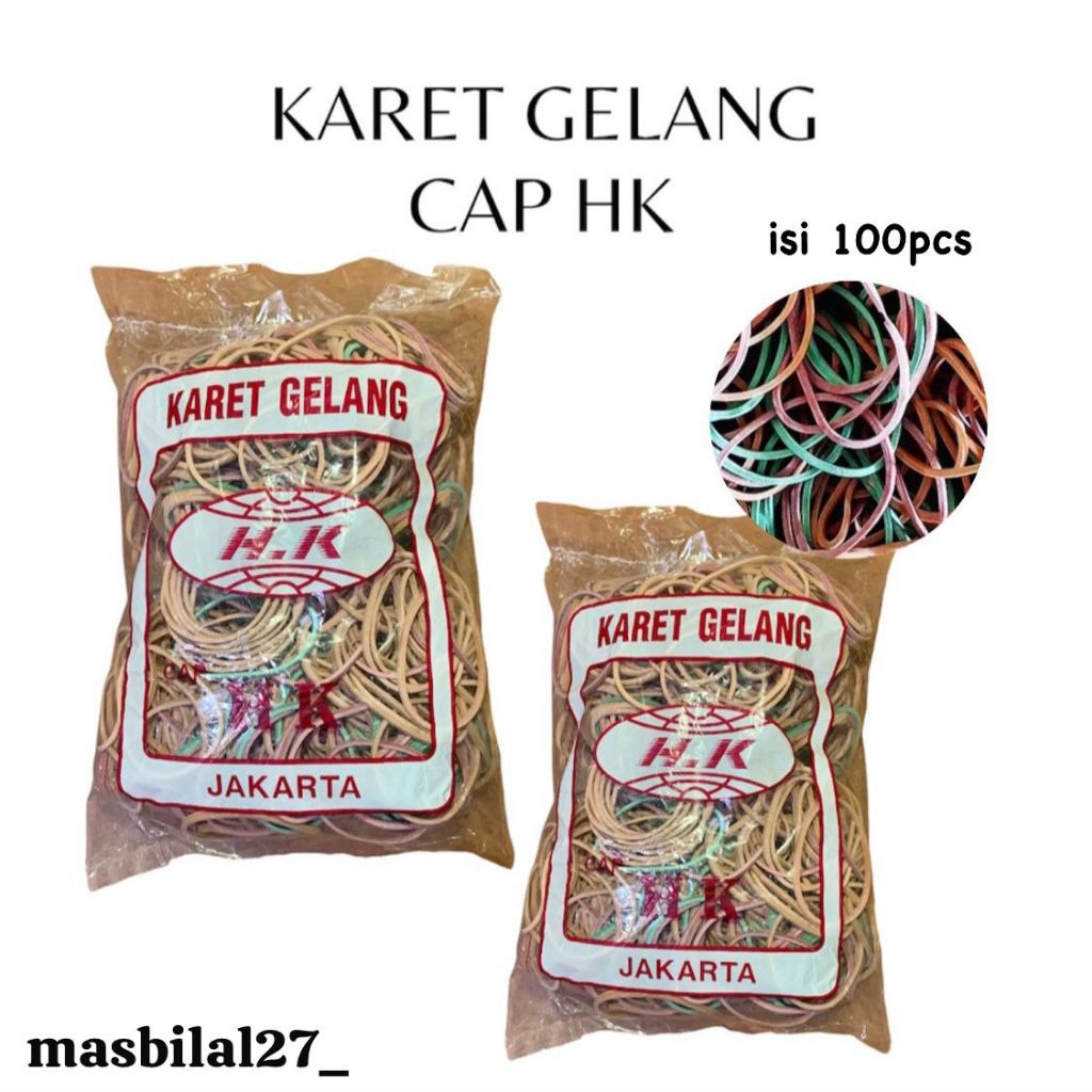 

KARET GELANG WARNA MIX 500 GRAM @100pcs