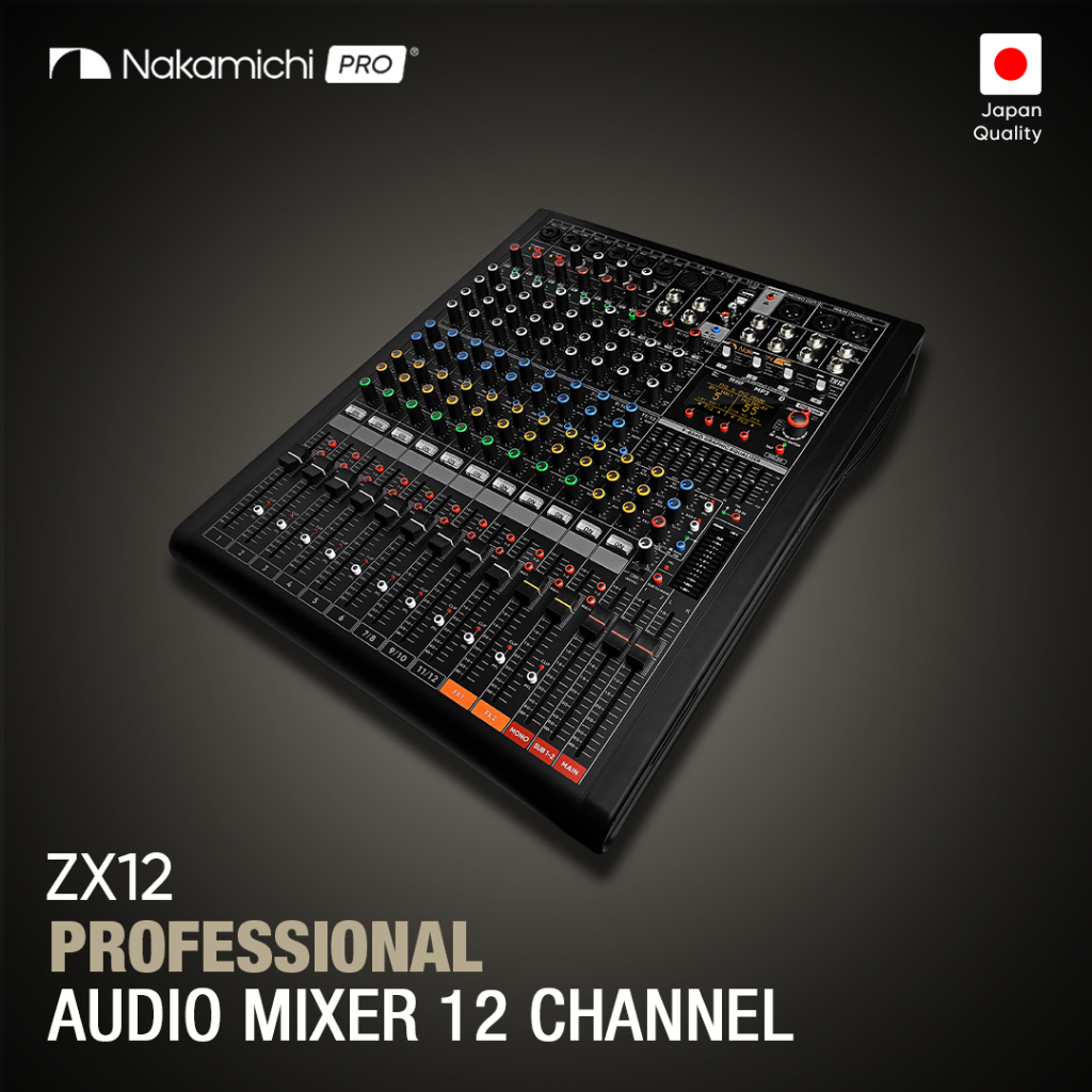 Professional Audio Mixer 12 Channel Nakamichi ZX12