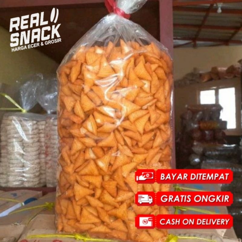 

1Kg Pang Pang Segitiga Enak Gurih Rasa Jagung Bakar Cemilan Manis