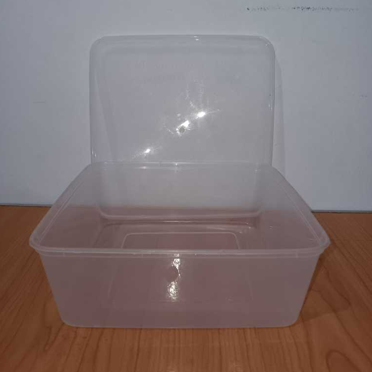 Tempat Makanan Plastik Thinwall Kotak 2 L 20 x 20 x 7 cm Tahan Panas Microwavable Dapat Dicuci dan D