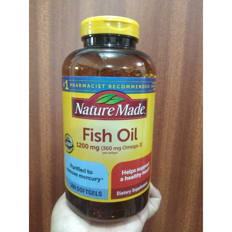 Nature Made Fish Oil 1200 mg 300 softgel - minyak ikan USA omega