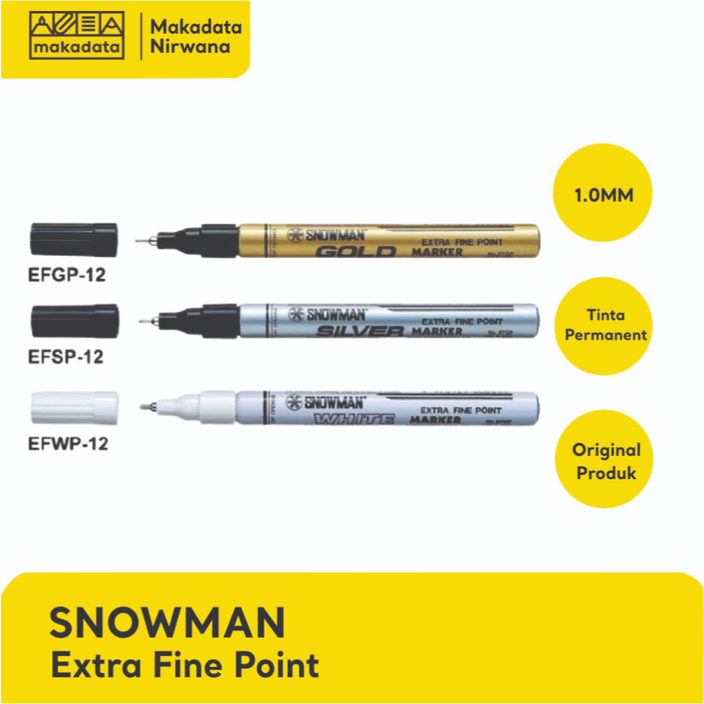 

SNOWMAN SPIDOL PERMANENT EXTRA FINE POINT EFGP | EFSP | EFWP (1 PCS)