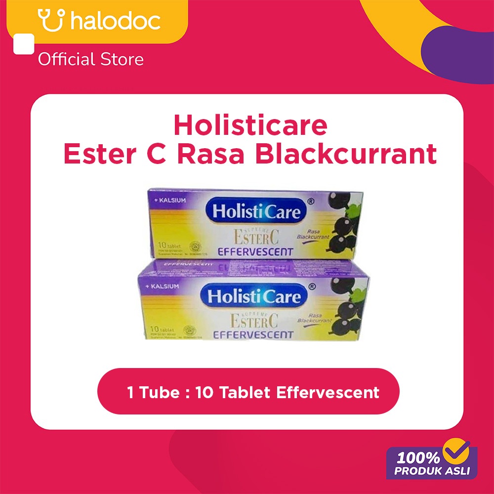 Holisticare Ester C Rasa Blackcurrant 10 Tablet