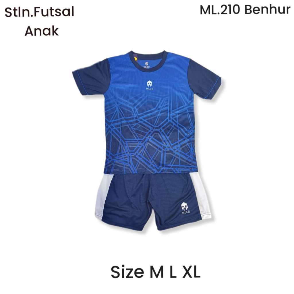 SETELAN JERSEY FUTSAL ANAK KAOS SEPAKBOLA MILLS ANAK