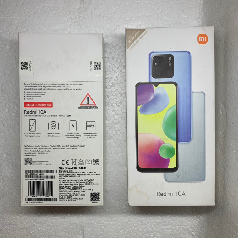 DUS BOOK KARDUS BOX XIAOMI REDMI 10A ORIGINAL COPOTAN PABRIK