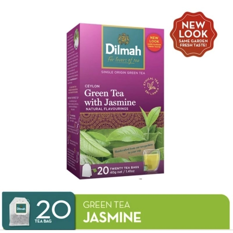 

Dilmah GREEN TEA JASMINE PETALS Tea - Teh Celup ( TBag / Foil Envelope )