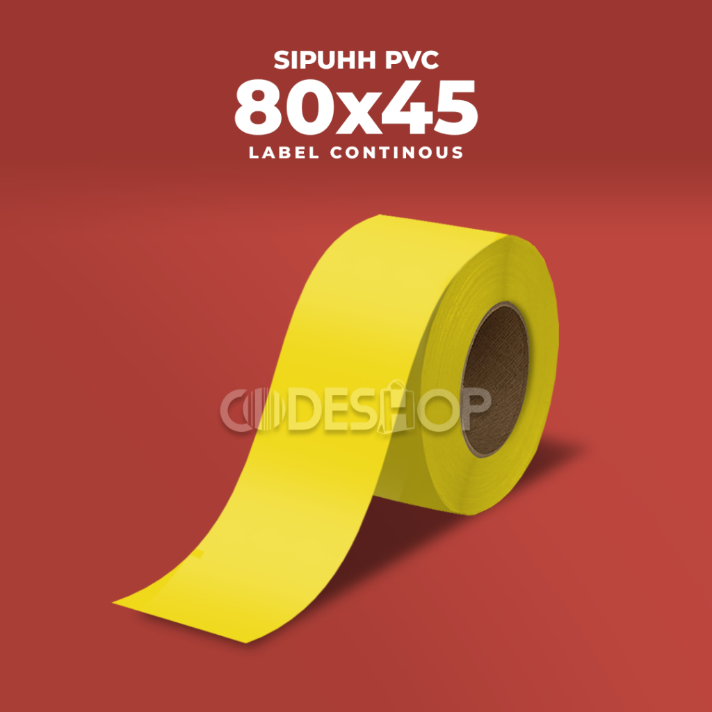 

Label Perhutani 80x45 Sipuhh PVC 80 x 45 Continous Tanpa Gap Core Besar 80mm x 45m