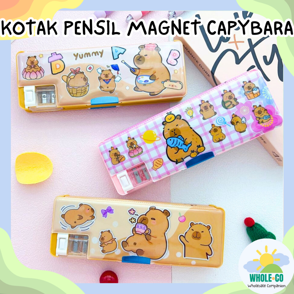 

Kotak Pensil Magnet Capybara Premium Tempat Pulpen Rautan Hewan Kapibara Lucu Unik Imut Termurah Grosir Cod