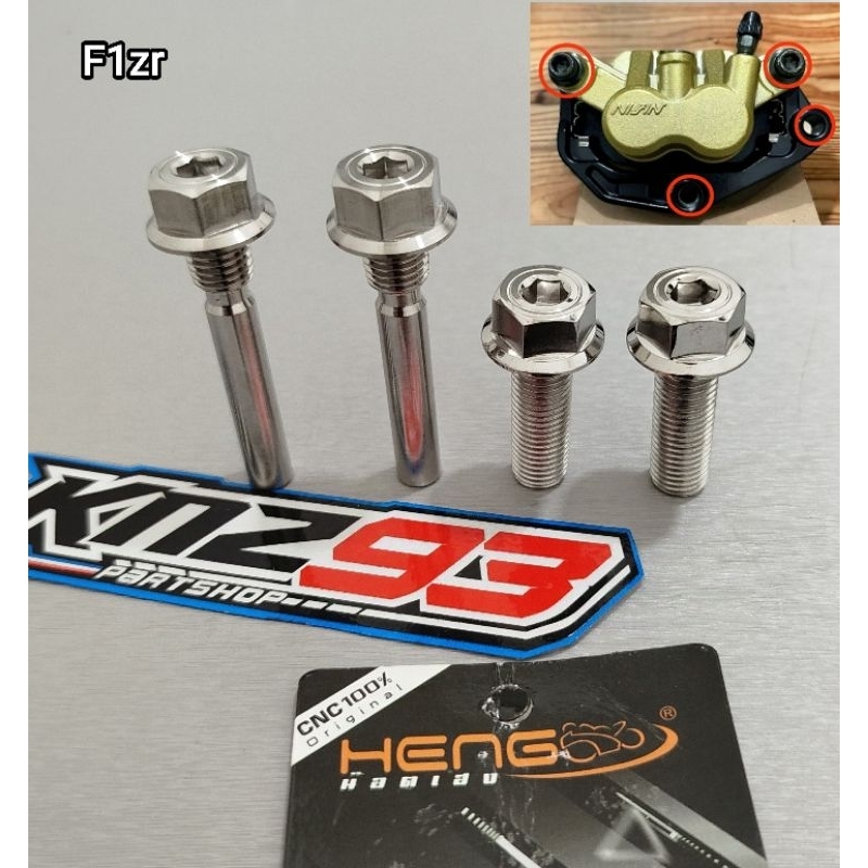 SET BAUT TOJOSAN BREKET KALIPER F1ZR FIZR VEGA LAMA HEXAGON STAINLESS 2 KUNCI HENG ORIGINAL THAILAND