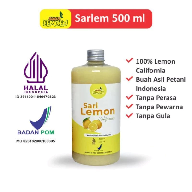 

Suur Sari Lemon 100% Murni 500 ML - Fresh Air Lemon Alami Untuk Diet Detox - Halal
