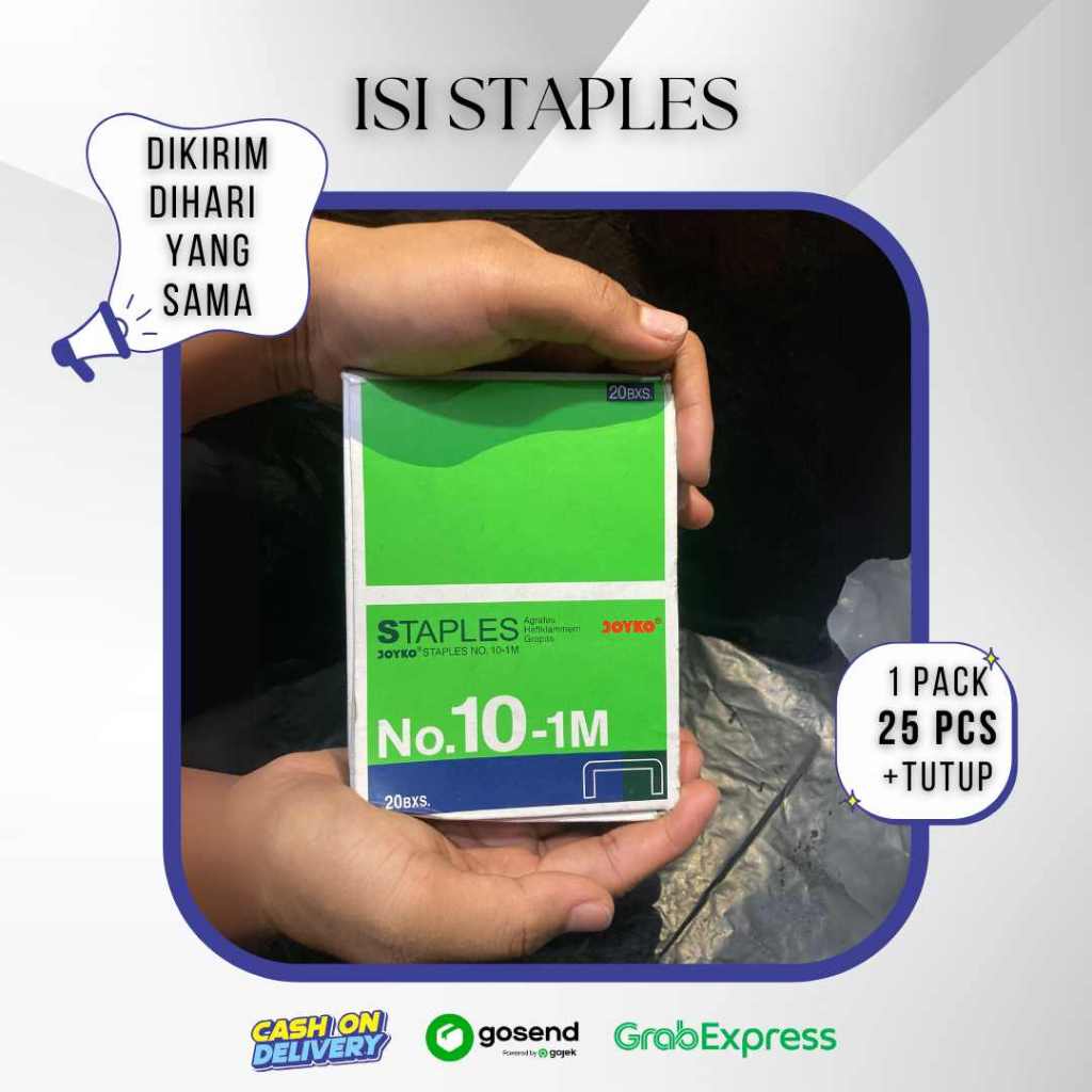 

Isi Staples Kecil No 10-1M JOYKO Refill Isi Ulang Stapler 20 Pcs