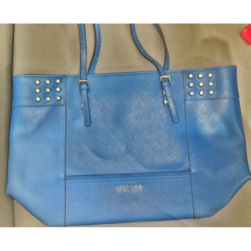 Ready - Preloved -  Tas Branded -  Guess Original - Warna Biru