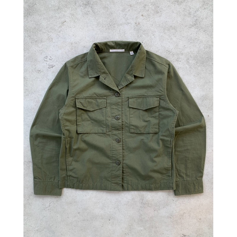 BOXY SHIRT l Uniqlo Military Shirt 4 Pocket🪖