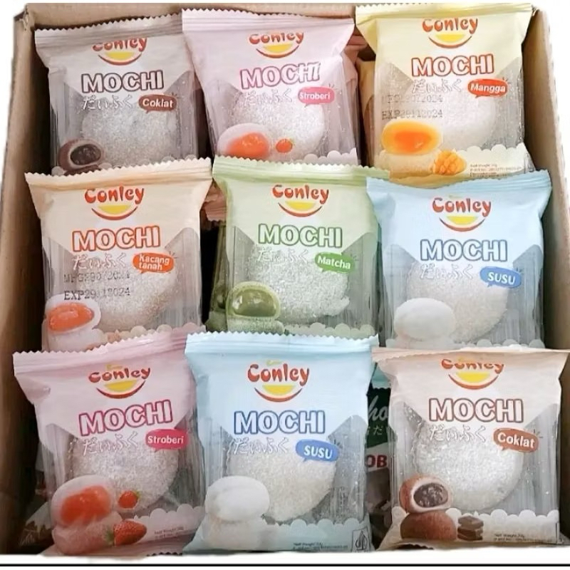 

MOCHI VIRAL / MOCHI CONLEY TABUR KELAPA MOCHI DOUBLE COKLAT Enak Kenyal Lembut Manis HALAL